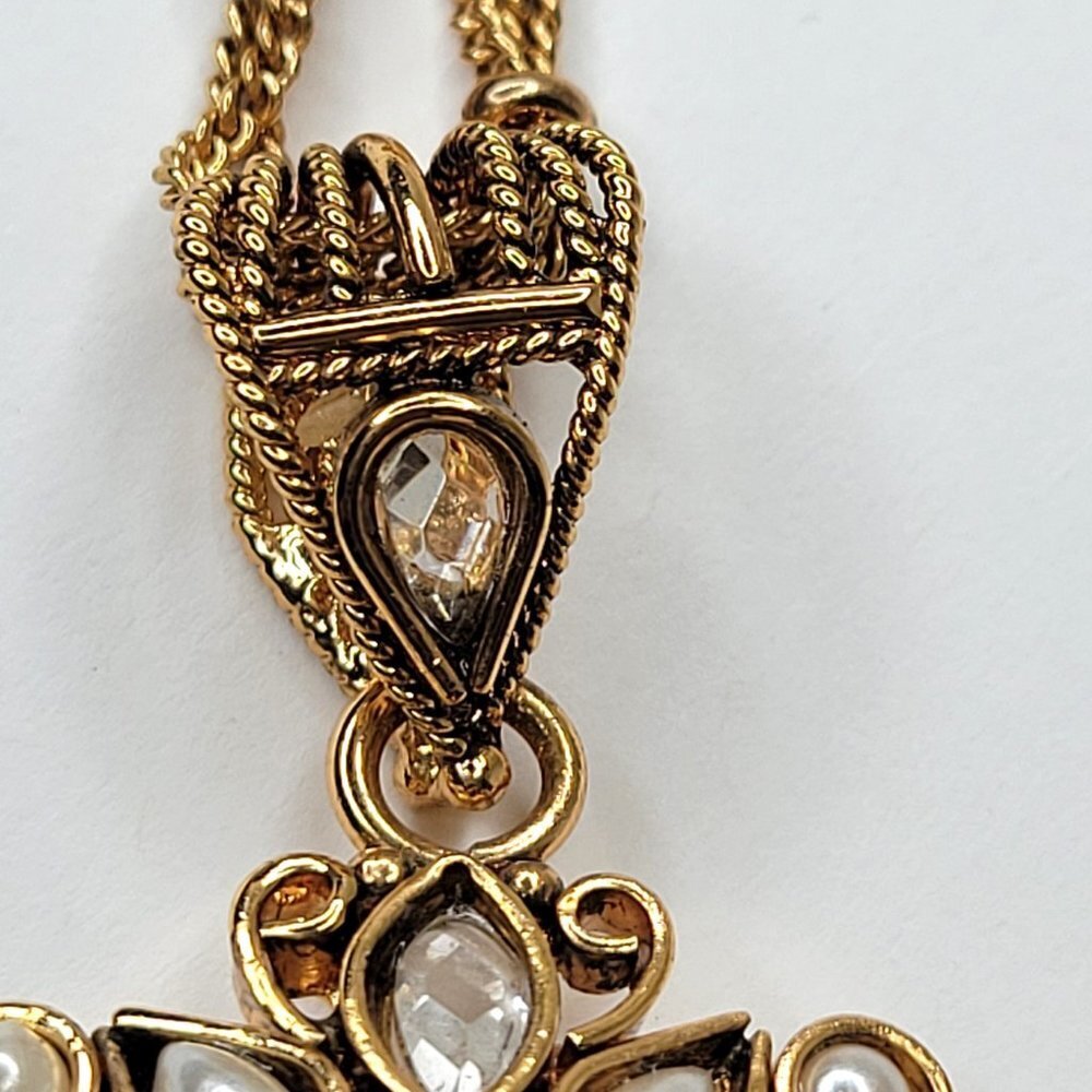 Ethnic Antique Gold Tone Pendant - Picture 3 of 14